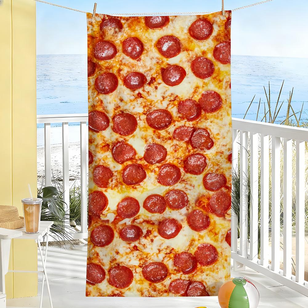 

Fun Pizza Mexican Taco Tortilla Towel Soft Pool Gift For Travel Gym Shower Camping Quick Dry Sports Large Beach Towels W40*H60(CM)