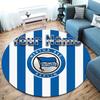 Hertha BSC Custom Name Round Area Rug,Carpet Rug for Living Room Bedroom Sofa Playroom Decor,Non-slip Floor Mat