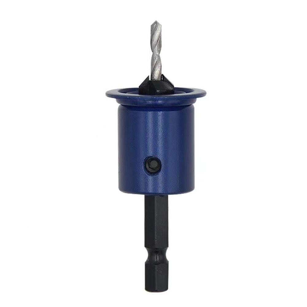 6.35mm 1/4 Inch Shank Countersink Drill Bit Woodworking Counterbore Hole Drill Bit Adjustable Depth Stop Limit Hex Shank Drill