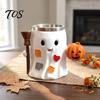 Ghost Coffee Mug 300ml Halloween Mug, Resin Insulated Cup, Cute Drink Spooky Holiday Table Decor Cup with Pumpkin And Broomstick, Drinkware Gifts for