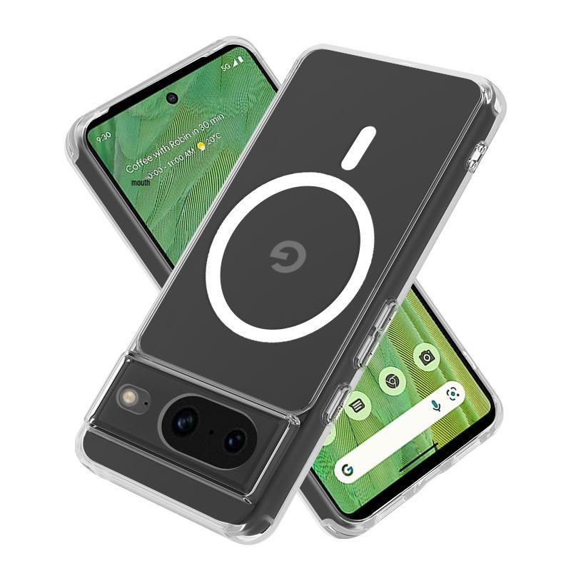 Google Pixel 10 Pro MagSafe-Compatible Transparent Magnetic Phone Case with Wireless Charging and Scratch Resistance
