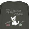 ASTRAL PROJECTION Doodle Puppy Oversized Long Sleeve T-Shirt_Khaki