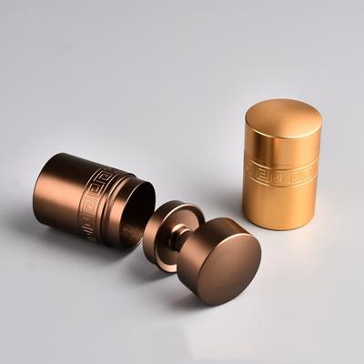 4.5x6.5cm Aluminum Alloy Tea Tin Travel Portable Tea Container Double Lid Sealed Coffee Storage Jar Chinese Tea Accessories