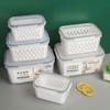 Food Storage Container Kitchen Refrigerator Drain Basket Thicken Plastic Fresh-Keeping Box with Double-Layer Vegetables Fruits