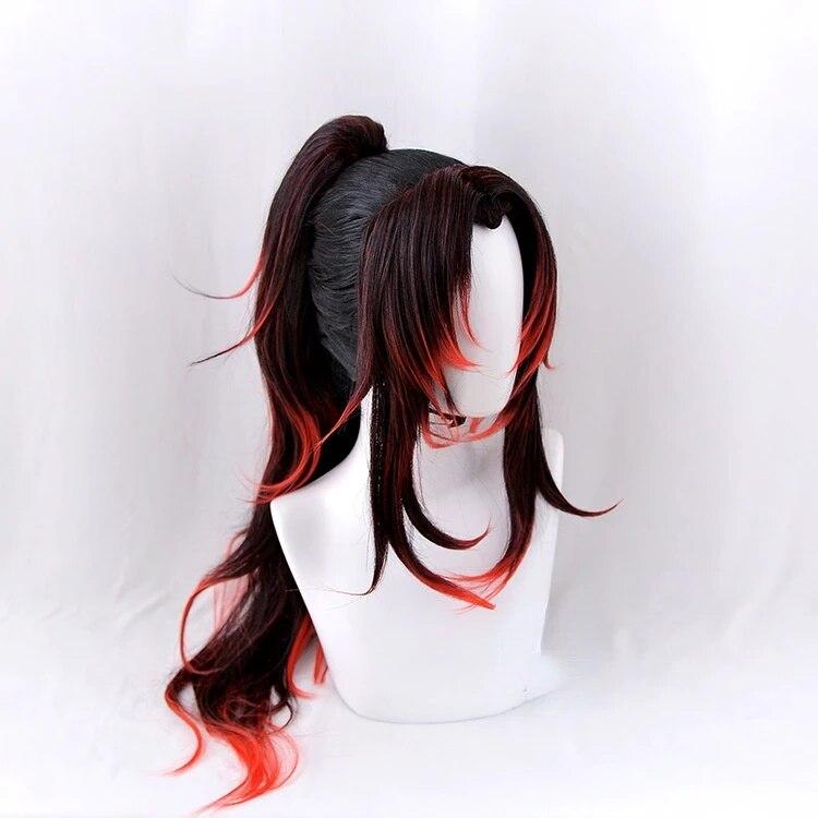 Anime Cosplay Demon Slayer Kimetsu No Yaiba Kokushibo Danganronpa Cosplay Wigs Printing Kimono Uniform Shirt Halloween Carnival