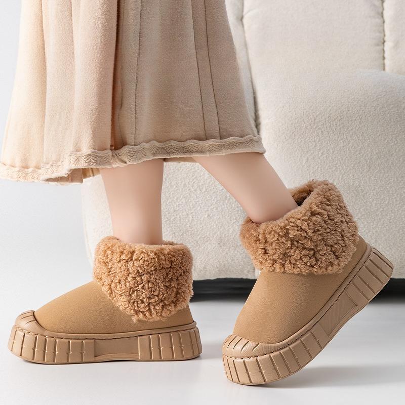 Anti-slip Thick-soled Plush Warm Cotton Shoes for Women