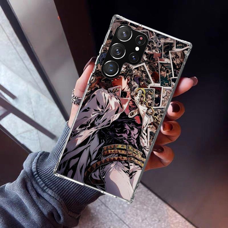 JoJo's Bizarre Adventure Kujo Jotaro Phone Case For Samsung Galaxy S23 S24 S25 Edge S26 Ultra S22 + S21 Plus S20 FE Cover Silico