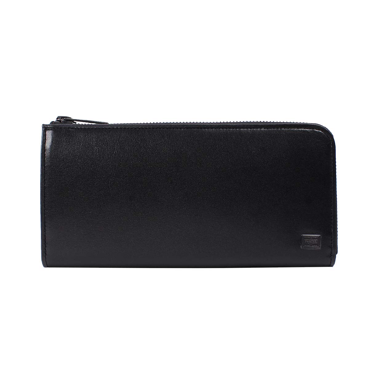 

[Porter] PLUME L-shaped wallet long wallet business wallet cowhide L-shaped zipper nylon lightweight (179-03866) black