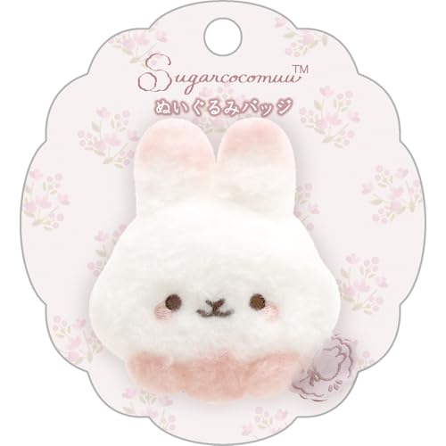 San-X Sugar Cocomu Plush Badge Sugar Cocomu AB23801 Size: H7.5 x W6.5 x D1.5cm