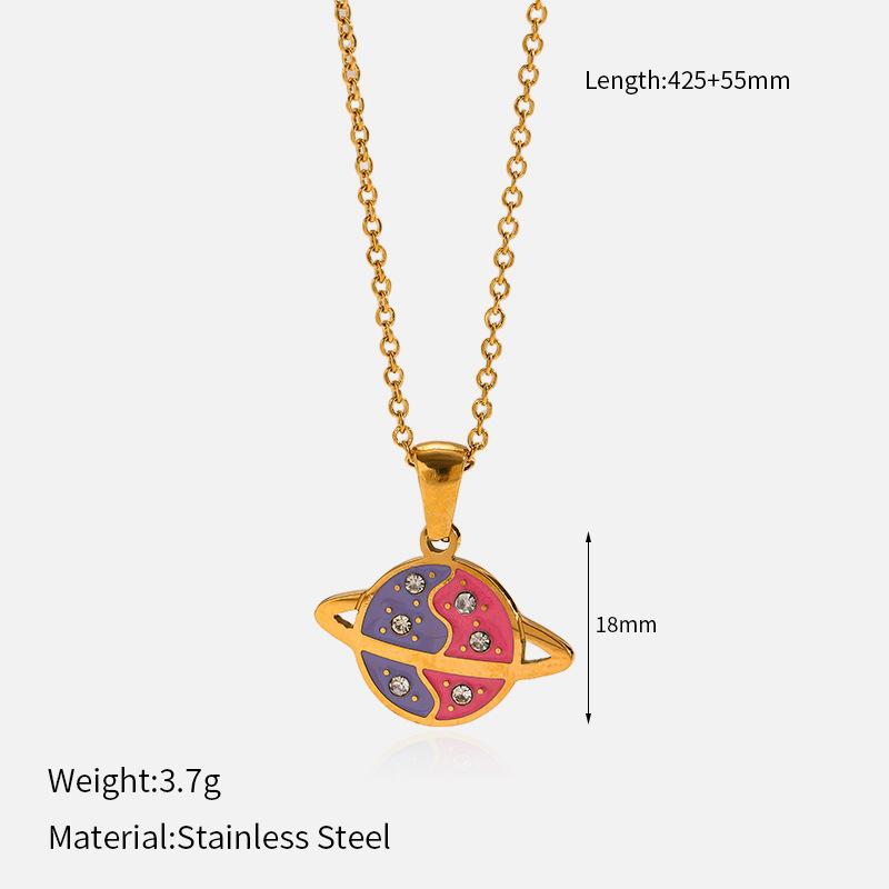 Titanium Steel Women Necklace Fade Resistant Collarbone Chain Minimalist Small Pendant Jewelry Accessory