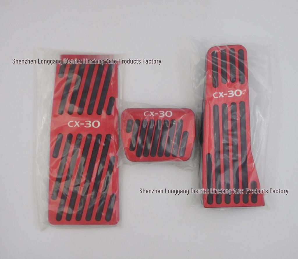 Pour Mazda 3 & CX-30: Ensemble de Pédales Antidérapantes en Alliage d'Aluminium Non Perforé (Accélérateur et frein)