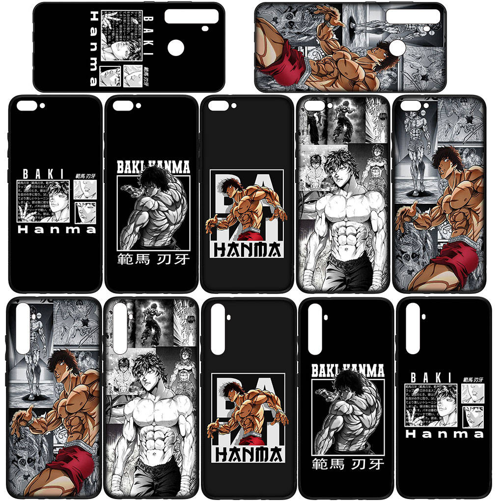 Pouzdro na telefon Samsung Galaxy S25 S24 S23 iPhone 16 15 Xiaomi Redmi Note 14 13 12 16E X 11 Pro Max OPPO Moto G54 13C 14C Huawei Anime Hanma Baki Cover