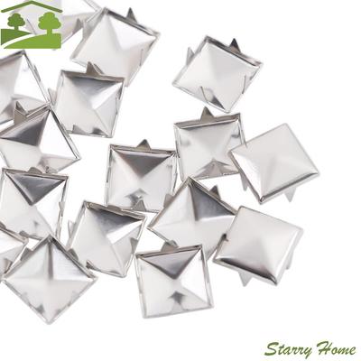 Gold Spikes Spots Nailhead Quality Silver for Hat,Bag,Clothes Metal DIY Studs Garment Supplies Sewing Decor Square Rivets