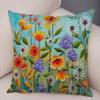 Nordic Water Flower Pillowcase Soft Plush Decor Cartoon Floral Plant Cushion Cover for Sofa Home Children Room Pillow Case,(7)