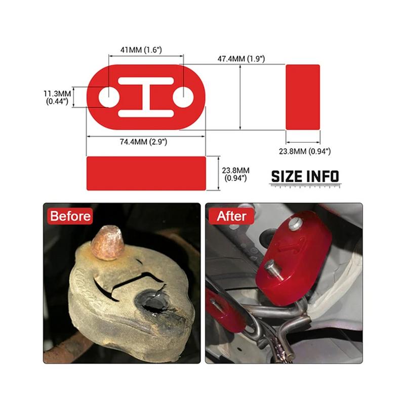 Car Exhaust Pipe Hanger Universals Car Exhaust Rubber Mount Exhaust Insulator Muffler Hanger Vehicle Exhaust Pipe Mounting Mount