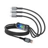 100W Rapid Charge 3-in-1 Transparent Cable for Apple and Huawei