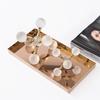 Glass Handicrafts Frosted Crystal Ball Geometric Molecule Cell Ornament Metal Figurine Home Decoration Accessories