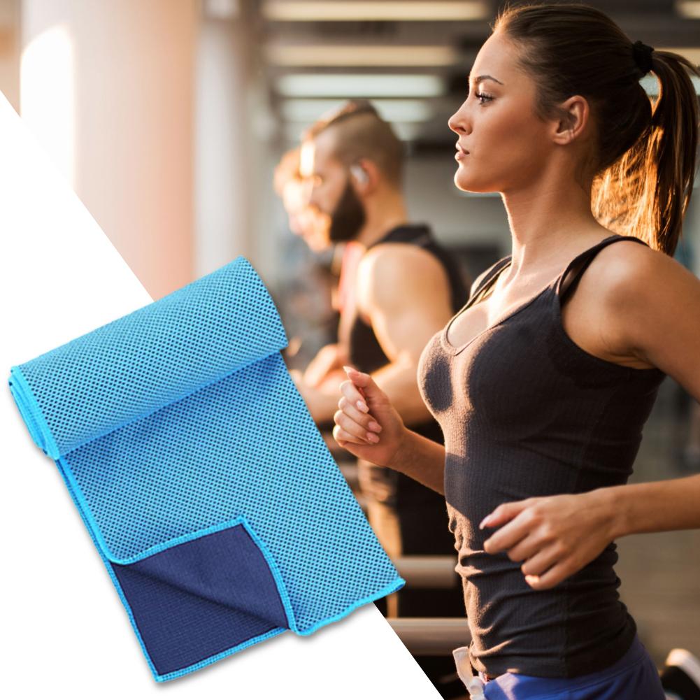 Portable Sport Towel Cooling Towel Absorbent Ice Towel with Storage Case Shower Bath Towel for Swimming Running Jogging