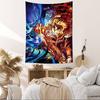Japanese Anime Akaza Ddemon Slayer Cartoon Tapestry Art Science Fiction Room Home Decor Wall Hanging Sheets