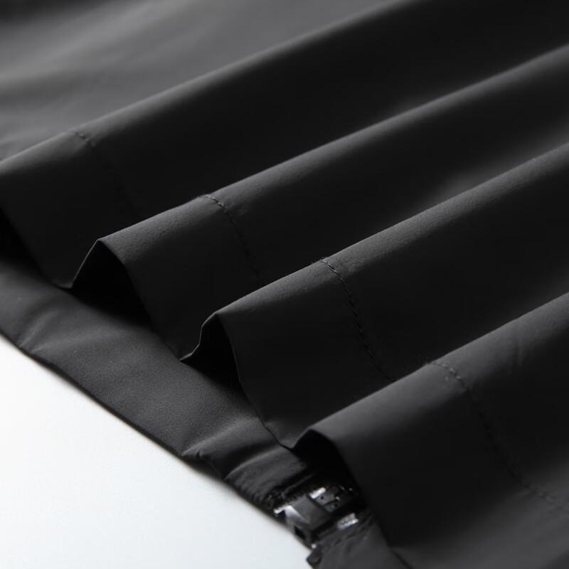 Dibenze Men's Plus Size Detachable Hood Ice Silk Lightweight Jacket