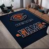 Custom Name,Chicago Bears Home Sofa Decoration for Living Room & Bedroom, Non‑Slip Play Flannel Floor Mat for Game Room