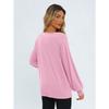 Autumn Winter Solid Color Loose Casual Folds Sweatshirt Women Ruffles Fashion All-match Pullover Tee Top