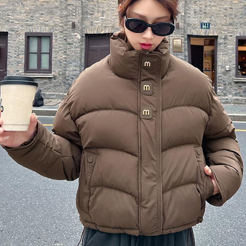 Fashion Winter Woman Short Parkas Stand Collar Loose Women's Coat Thick Warm Jackets