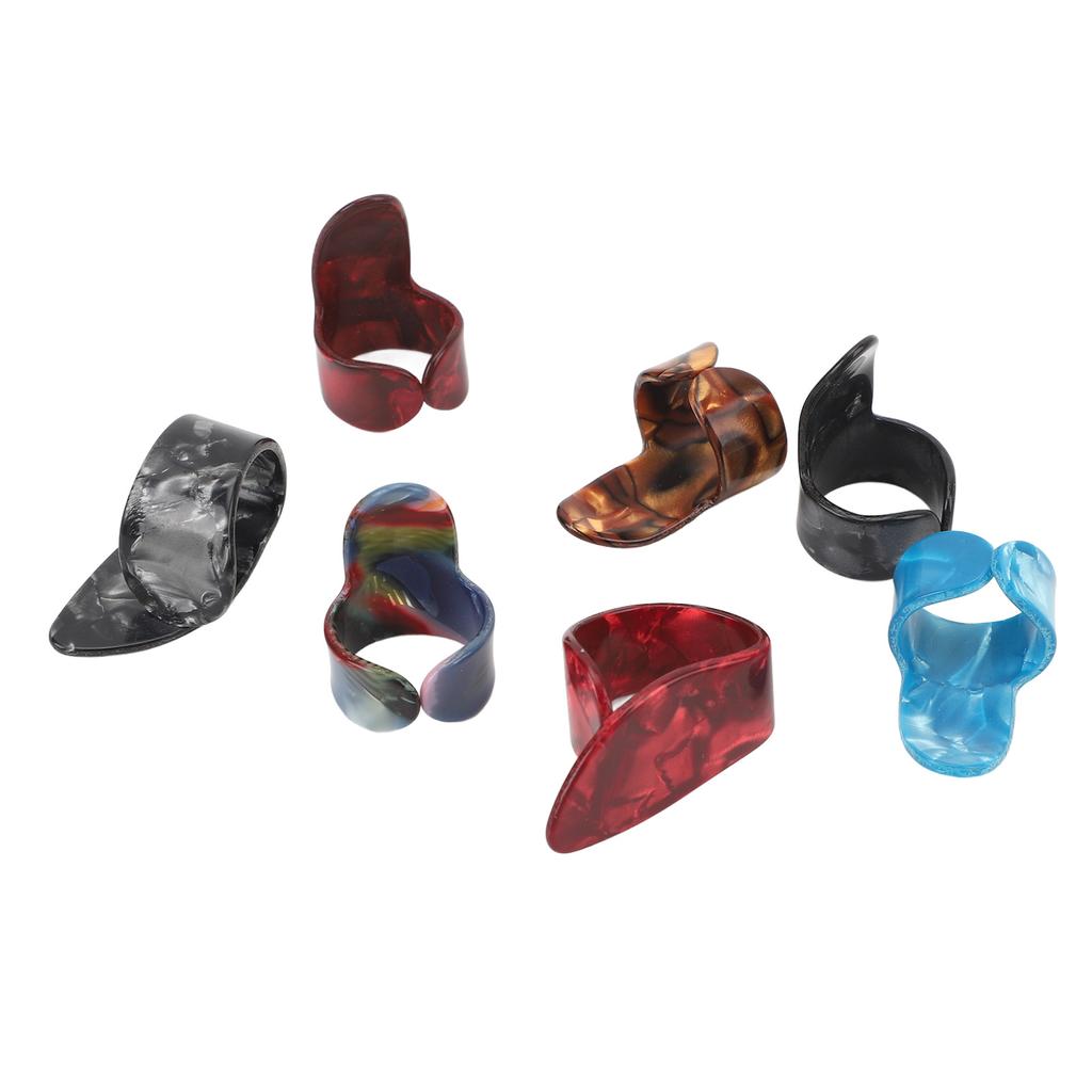 7 sztuk kostki do gitary, celuloidowe części do gitary basowej, regulowane kostki do gry na palcach dla gitarzystów i muzyków