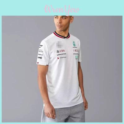Stylish 2024 F1 -benz Team Short Sleeve T-shirt With Comfortable Loose Fit