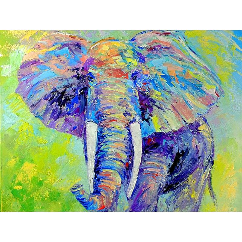 Noua pictură cu diamant 5D DIY, elefanți, broderie cu diamante, animale, punct de cruce, burghiu rotund complet, decorarea casei, cadou de artă manuală