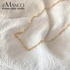 EManco Classic Dainty Heart-Shaped Rope Chain Necklace 14K Gold Plated Stainless Steel Women's Engagement Jewelry