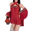 Large Size Sexy Antique Hanfu Exotic Antique Sexy Underwear Uniform Perspective Mesh Sling Free Nightdress