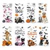 Cadılar Bayramı Partisi İçin Yaratıcı Hediyeler Pencere Stickerı, Sevimli Hayalet Siyah Kedi Balkabağı Çıkartması, Su Geçirmez Ürkütücü Sanat Statik Yapışkanlı Sticker Cam Kapılar Pencereler