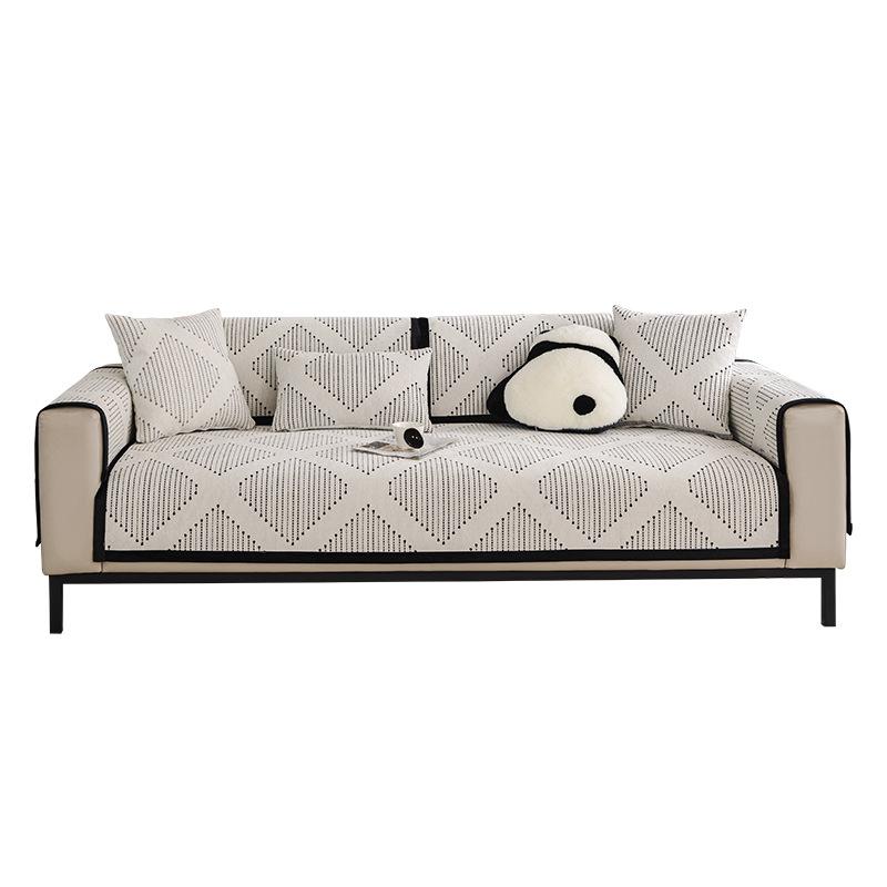 Chenille Sofakissen, Sommermatte, Rutschfestes Sitzkissen, Sommer Leichter Luxus Neu Sofabezug Überwurf Handtuch