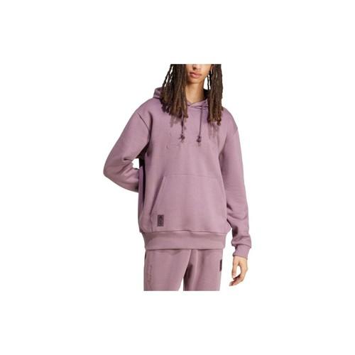 adidas Pullover Casual Hoodie American Retro Sweatshirt for Men, Purple Pink