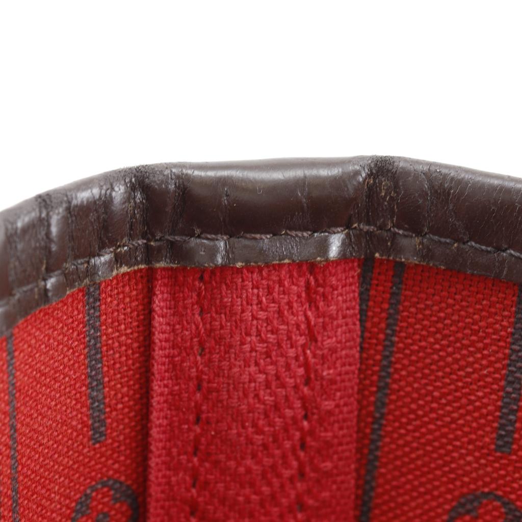Louis Vuitton Neverfull MM Tote Bag N51105 Brown Damier Canvas Unisex Used
