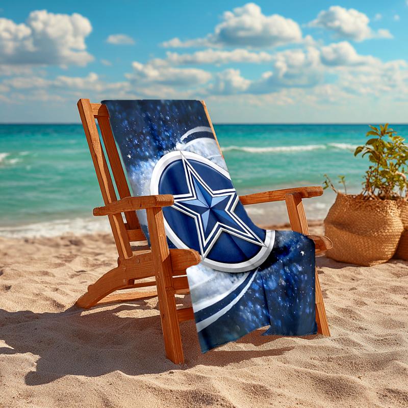1pc Dallas Cowboys Beach Towel, Comfortable and Thick, and Swimming/Bath/Picnic/Camping Towel, Suitable for Seaside Beaches
