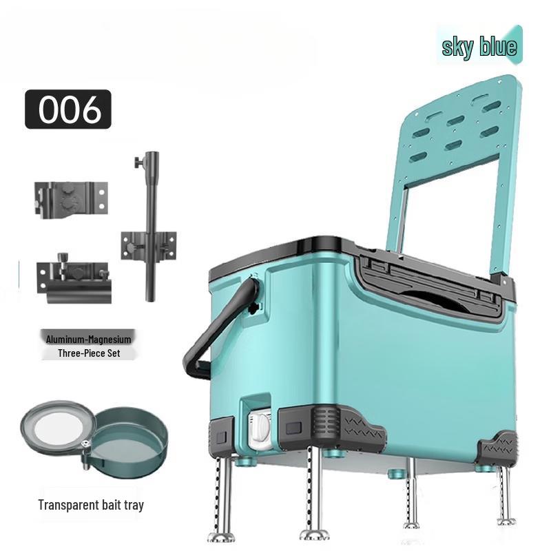 Fishing Tackle Box with Backrest
