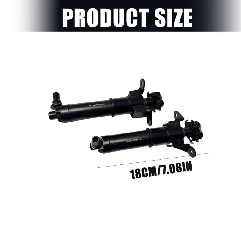 Precisions Fit Headlight Cleaning Sprayer Nozzle Assembly Replacement Vehicles OEM 80D955101 80D955102