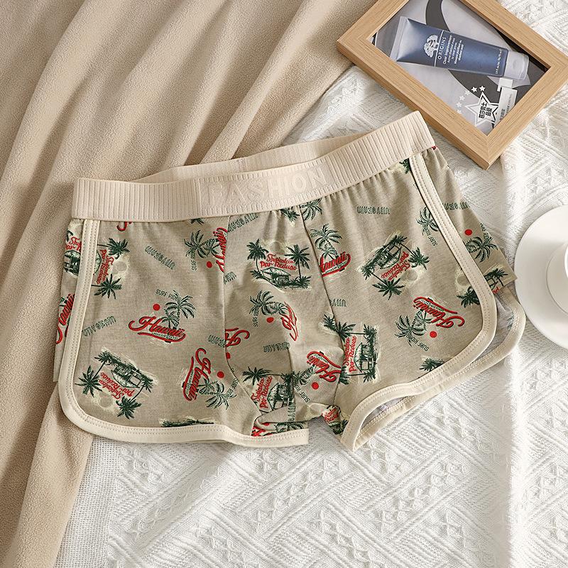 1/2/3 PCS Fashion  Men's Underwear Printed Sexy U Bulge Pouch Mens Boxers Seamless Breathable Comfortable Mid Waist Underwear for Men