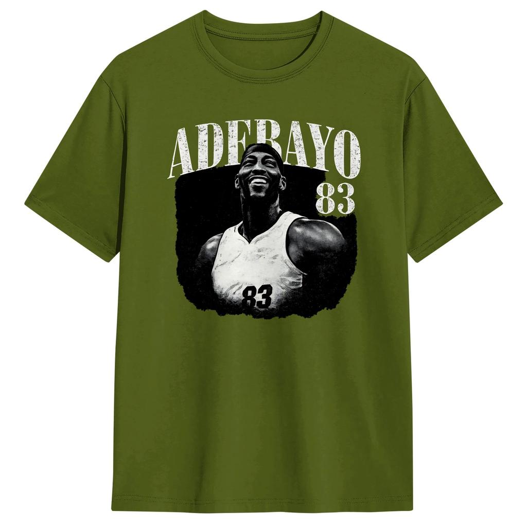Bam Adebayo 83 T Shirt Summer Trendy Cool TShirts Unisex 100 Cotton Crew Neck Plus Size Clothing Short Sleeves Y2K Funny Tops