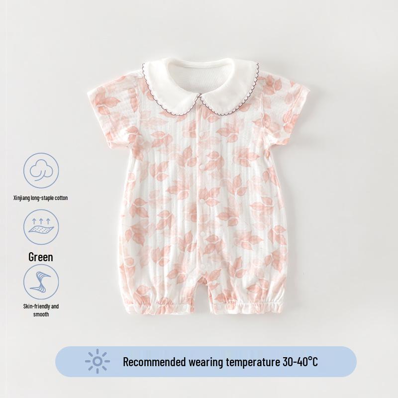 A-Class Summer Unisex Cotton Baby Bodysuit - Thin, Seamless Infant Romper