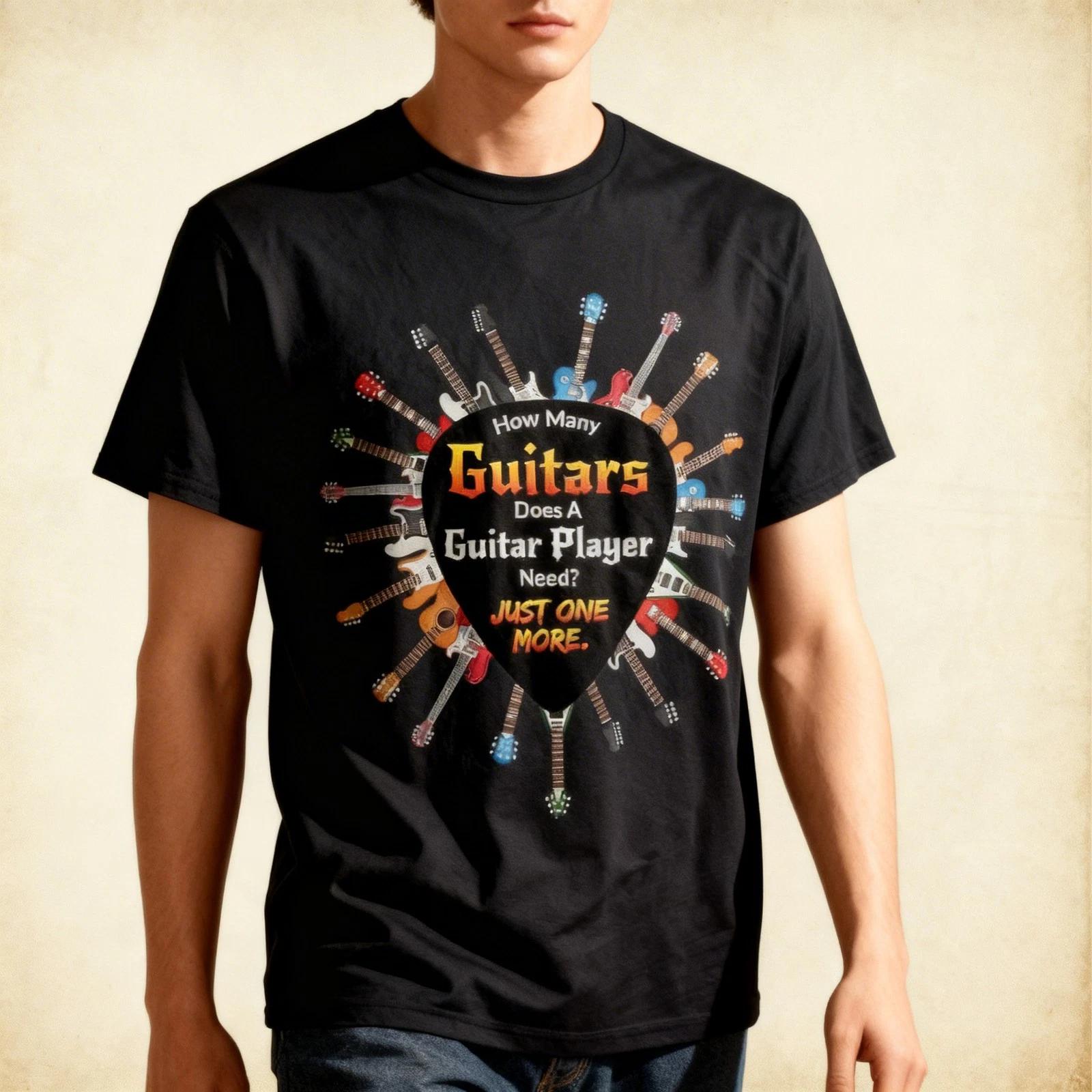 Women s Guitar Themed T-Shirt - Black, 2XL