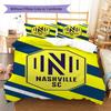 Nashville SC Pattern Bedding Set Quilt Cover Pillowcase Home Decor Gift (1 * duvet cover + 2 * pillowcase, without core)