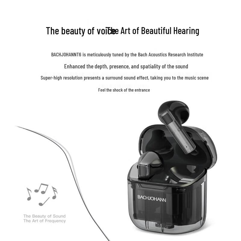 Bach John T6 Smart Noise-Cancelling True Wireless Sport Earbuds