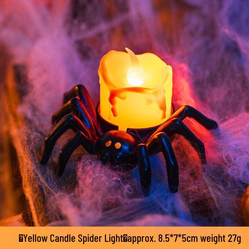 Halloween Aufleuchtendes Spinnen-Armband & Kürbislaterne für Kinder