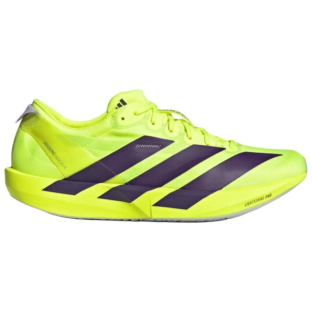 Adidas Adizero Adios 9 M JQ0776 Men's Low Top Solar Yellow Purple LightStrike Pro Marathon Running Shoes