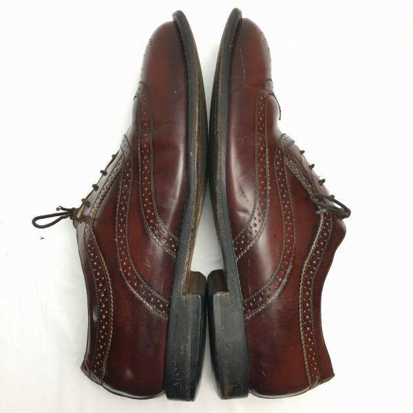 STAFFORD Full Brogue Wingtip Goodyear Welted Shoes Burgundy Size 9D (26.5-27.0) Men's(USED)