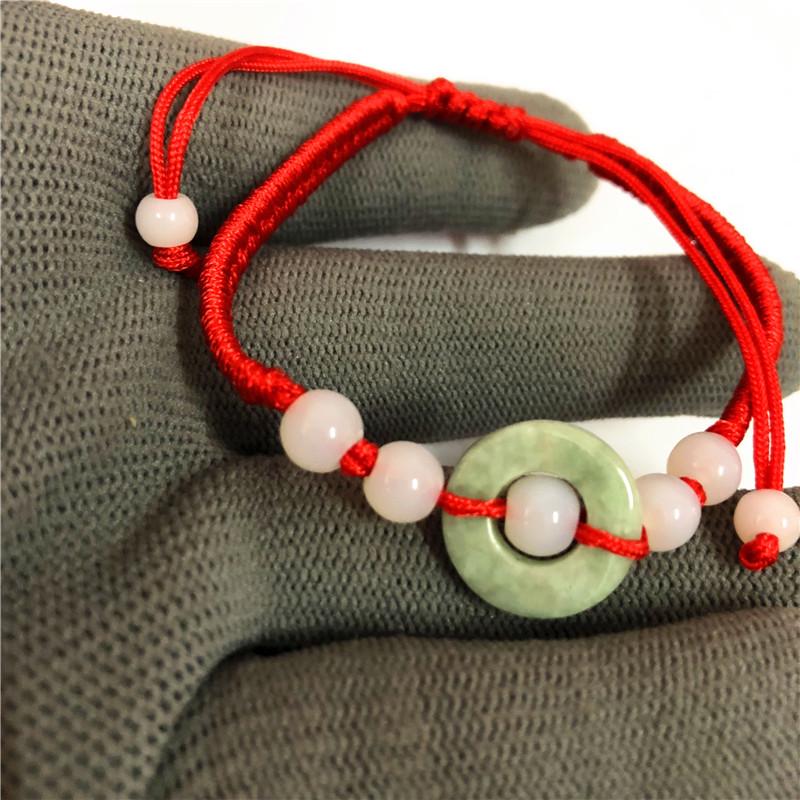 Men's & Women's Hand-Woven Red Jade String Bracelet - Popular Benmingnian Knot Jewelry