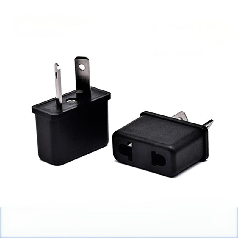 EU US UK AU Mini Dull Polish Power Plug Adapter Travel Plug Converter Outlet Wall Power Converter (Black)